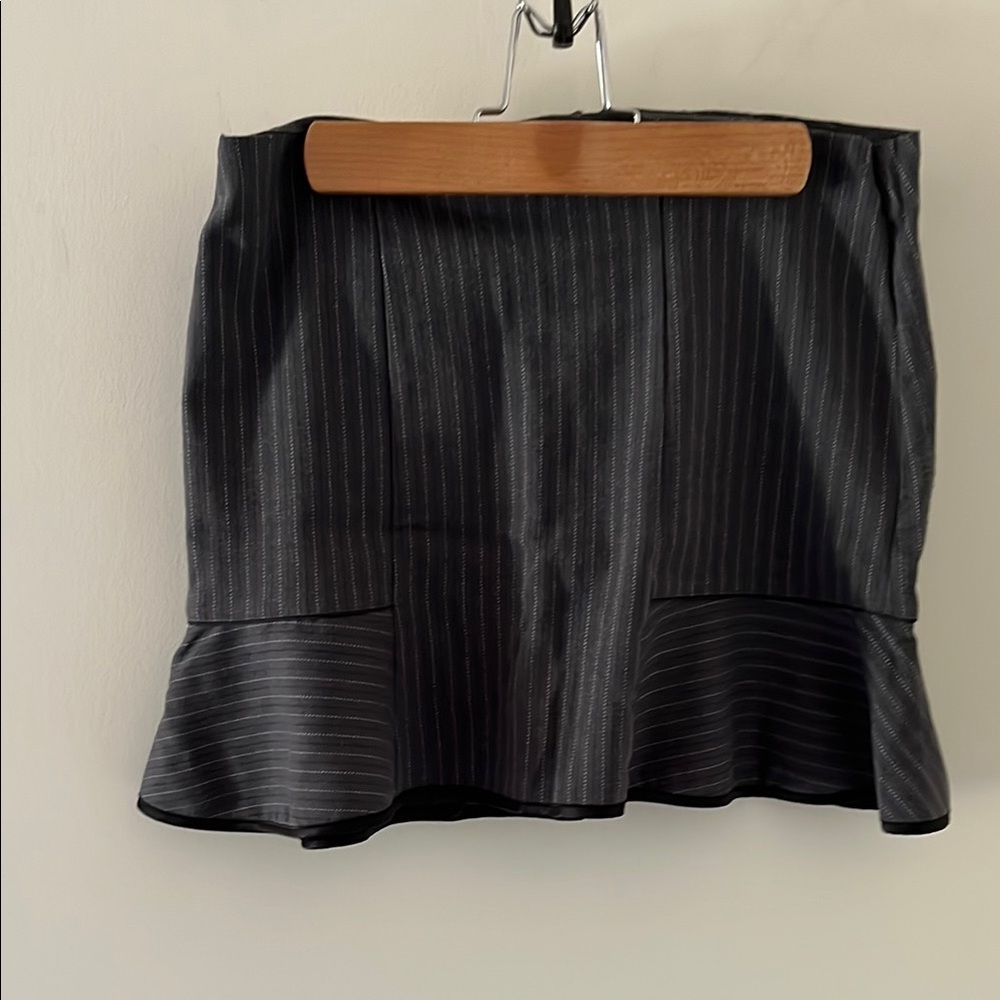 Elegant Black Pinstripe Skirt